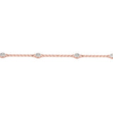 Rose Gold 14K Lab Diamond Chain Bracelet