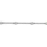 Lab Diamond Row Chain Bracelet