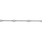 Lab Diamond Row Chain Bracelet