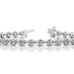 White Gold 4 Prong Lab Diamond Tennis Bracelet
