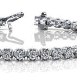 18K White Gold Diamond Inline Bracelet