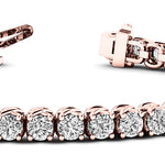 14K Rose Gold 10.8ctw Lab Diamond Inline Bracelet