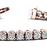 14K Rose Gold 10.8ctw Lab Diamond Inline Bracelet