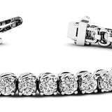 White Gold Lab Diamond Inline Tennis Bracelet