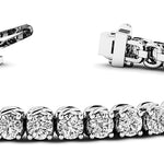 18K White Gold 10.8 CTW Lab Diamond Inline Bracelet