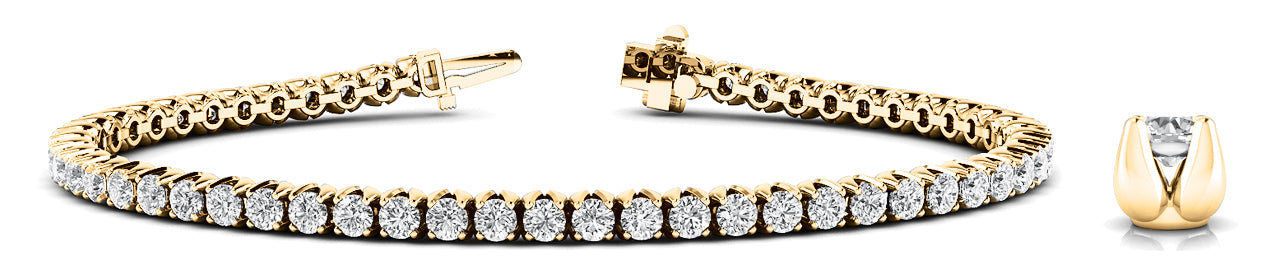 41-Diamond 18K Yellow Gold Inline Tennis Bracelet
