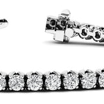 White Gold Lab Diamond Inline Tennis Bracelet