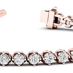 18K Rose Gold 64-Diamond Inline Bracelet