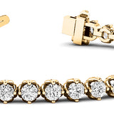 14K Yellow Gold Lab Diamond Inline Tennis Bracelet