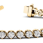 Yellow Gold Lab Diamond 4 Prong Tennis Bracelet