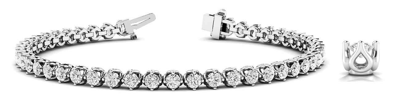 Platinum Lab Diamond Inline Tennis Bracelet