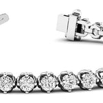64 Diamond 18K White Gold Inline Tennis Bracelet