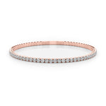 14K Rose Gold Diamond Flex Bangle