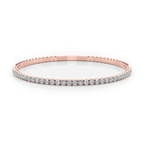 18K Rose Gold Lab Diamond Flex Bangle
