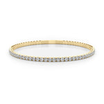 14K Yellow Gold Diamond Flex Bangle