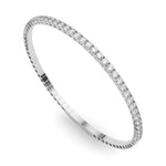 Lab Diamond Half Way Flexible Bangle