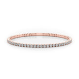 18K Rose Gold Lab Diamond Flex Bangle