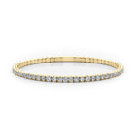 Flexible 18K Yellow Gold Diamond Eternity Bangle
