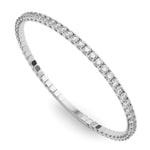 14K White Gold Diamond Flex Bangle