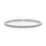 18K White Gold Lab Diamond Flex Bangle