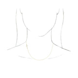 Accented Sideways Cross Necklace