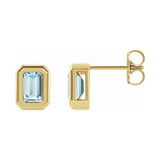 Emerald Solitaire Earrings