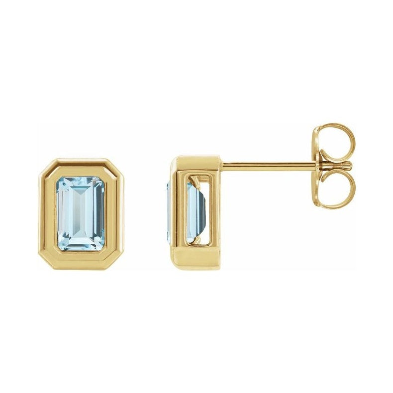 Emerald Solitaire Earrings