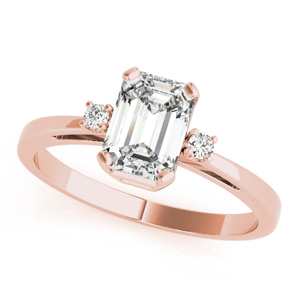Rose Gold Diamond & Emerald Fashion Ring