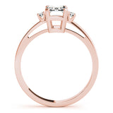 Rose Gold Diamond & Emerald Color Ring
