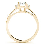 18K Yellow Gold Diamond Emerald Ring