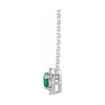 Halo-Style Birthstone Necklace