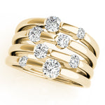 Yellow Gold Lab Diamond Right Hand Fashion Ring