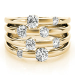 Yellow Gold Lab Diamond Right Hand Fashion Ring