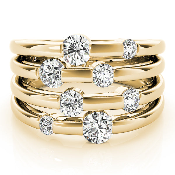 Yellow Gold Lab Diamond Right Hand Fashion Ring