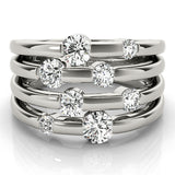 14K White Gold Round Lab Diamond Ring