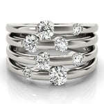 18K White Gold Lab Diamond Fashion Right Hand Ring