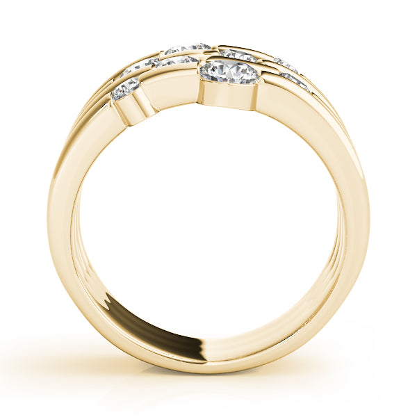 Yellow Gold Lab Diamond Right Hand Fashion Ring