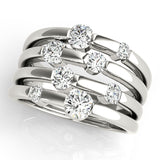 18K White Gold Lab Diamond Fashion Right Hand Ring