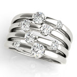 Platinum White Lab Diamond Right Hand Ring