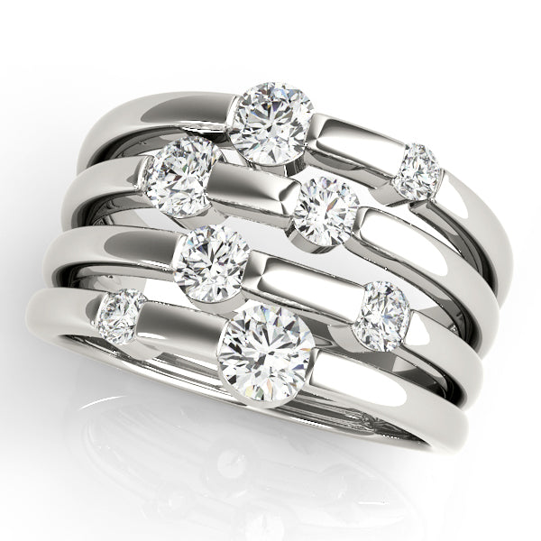 Platinum White Lab Diamond Right Hand Ring