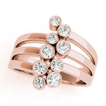 18K Rose Gold Lab Diamond Right Hand Ring