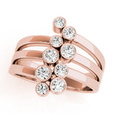 18K Rose Gold Lab Diamond Right Hand Ring