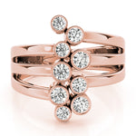 14K Rose Gold Lab Diamond Right Hand Ring