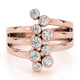 18K Rose Gold Lab Diamond Right Hand Ring