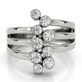 18K White Gold Lab Diamond Right Hand Ring