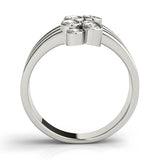 14K White Gold Lab Diamond Right Hand Ring