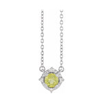 Halo-Style Birthstone Necklace
