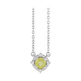 Halo-Style Birthstone Necklace