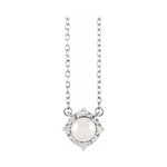 Halo-Style Birthstone Necklace