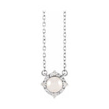 Halo-Style Birthstone Necklace